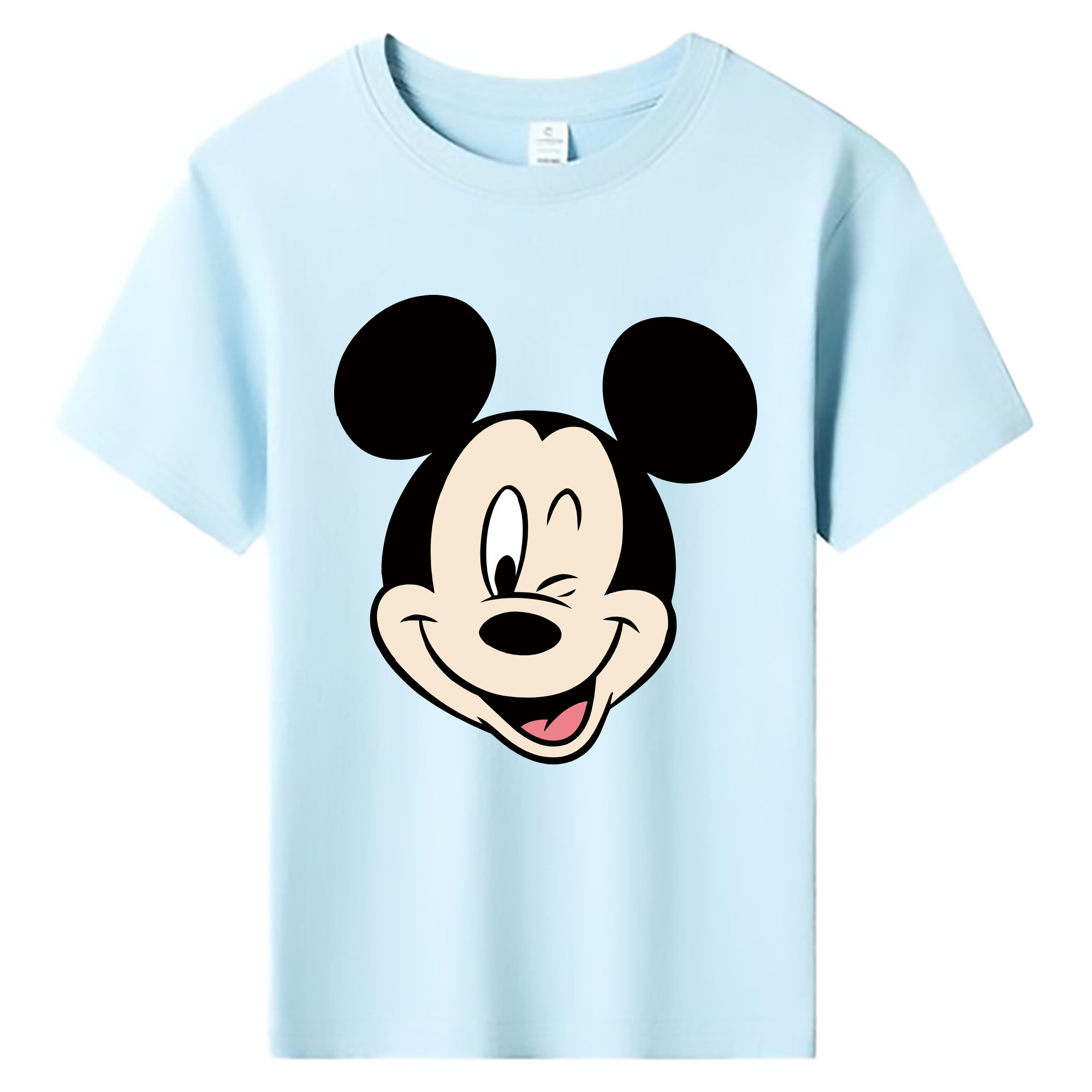 ミッキーマウス Mickey Mouse 綿100％キッズTシャツ（フロントプリント）